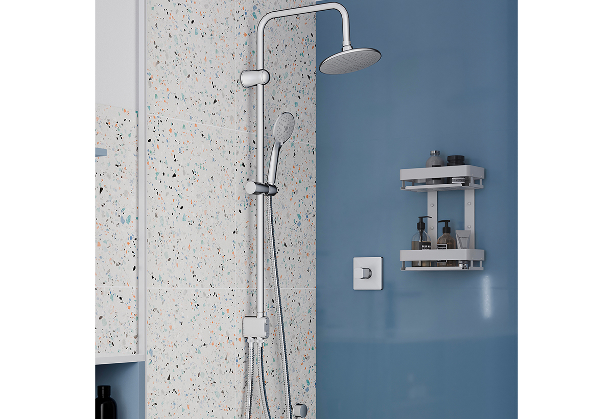 Η στήλη τοποθετημένη σε μια μπανιέρα